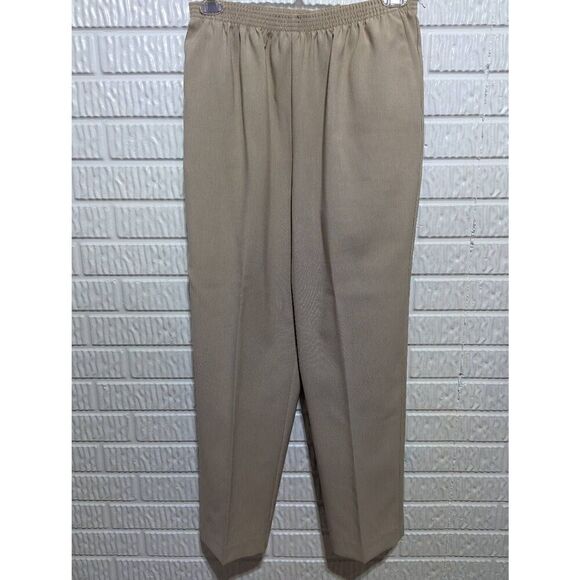 Alfred Dunner Women's Tan 3 Pc Polyester Belted Skirt And Pant Suit Size 14 - Picture 8 of 9